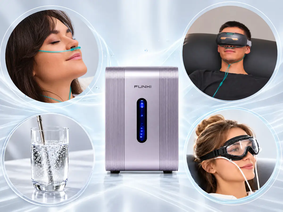 Inhalator wodoru FUN-HYD1500 z okularami wodorowymi