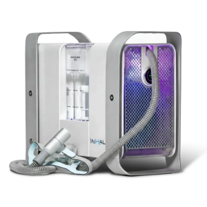 Inhalator wodoru molekularnego Inhale H2 z podłączoną maską inhalacyjną